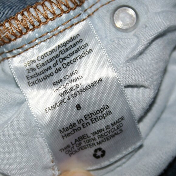 BOYS 8 DENIM BLUE JEANS REGULAR RELAXED FIT POCKETS ADJUSTABLE WAIST EUC - Picture 8 of 14